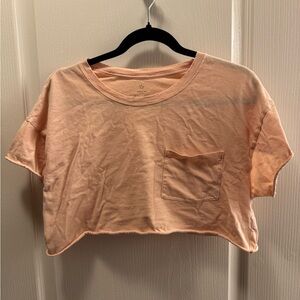 Aerie Peach Cropped T-Shirt